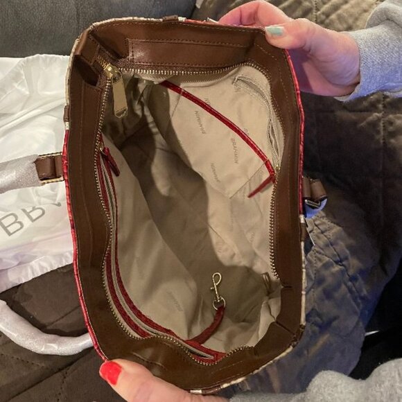 BRAHMIN CROC EMBOSSED MELBOURNE LEATHER MED./LARGE SATCHEL TOTE NWT & REGISTRAT - Picture 13 of 16